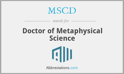 doctor of metaphysical science abbreviation